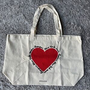 Sézane x L’Appartement 4F Collab New York Mon Amour Tote Bag